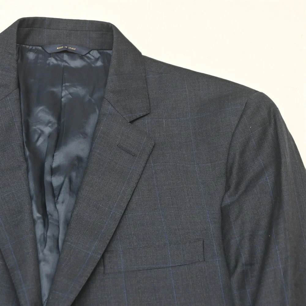 Brooks Brothers 42R 36x30 Blue Glenn Check Reda Wool Italy Made 1818 Regent Suit